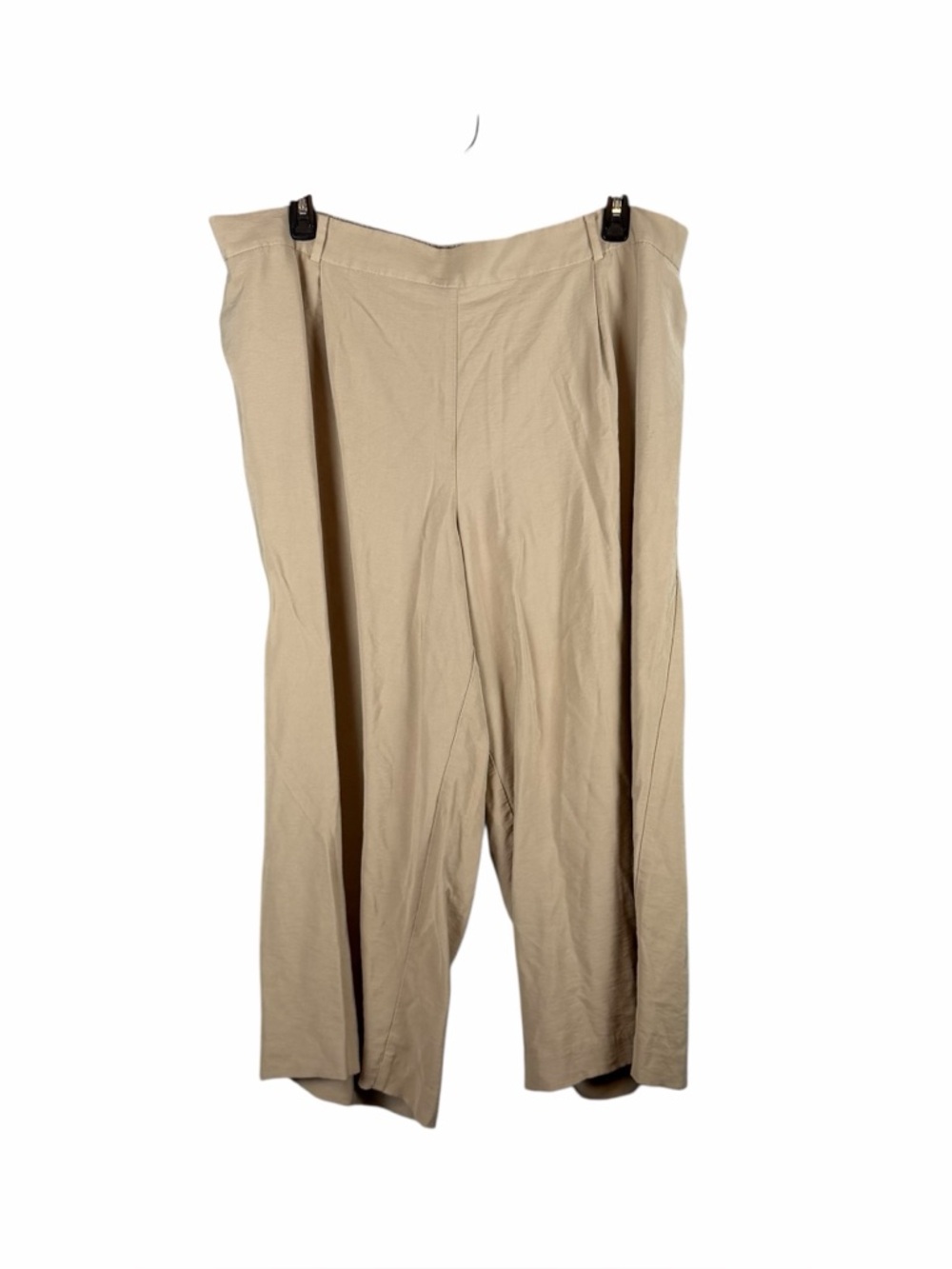 LOFT Plus Beige Pull-On Wide Leg Pants Size 22
